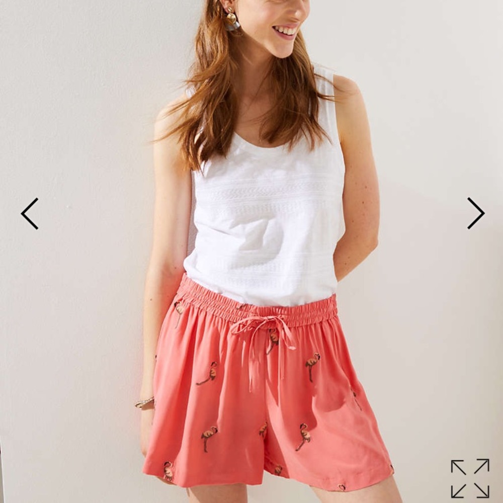 LOFT flamingo shorts